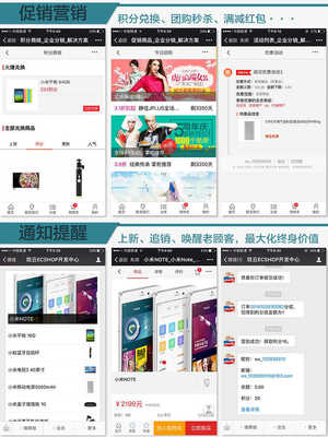 手机网站建设一条龙全包 微信小程序开发定制 公众号商城系统源码